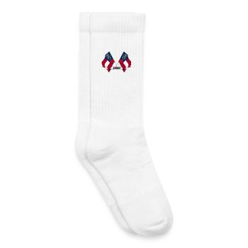 Zwei Flaggen mit dem Text GEORGIEN - Kinder Tennissocken - Weiß - Rechts