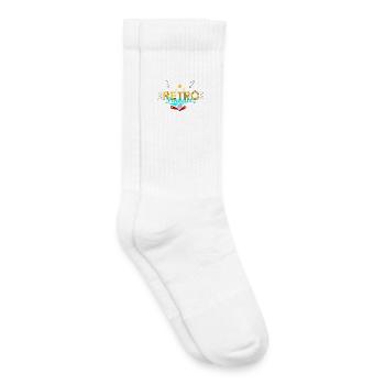 Rétro pinball - Chaussettes de tennis bio enfant - blanc - Droite