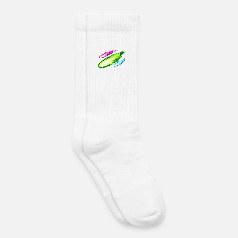 Explosion von bunten Drachen - Kinder Tennissocken - Weiß