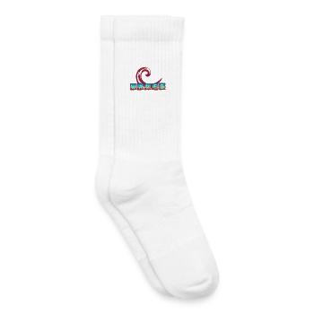 Abstrakte Meereswellen Kunst - Surferdesign - Kinder Tennissocken - Weiß - Rechts