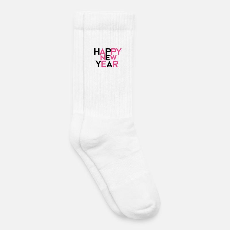 Happy New Year #2 - Kinder Tennissocken - Weiß