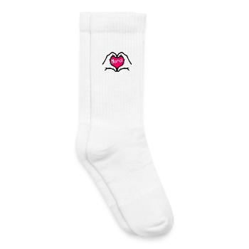Danke, Herz - Kinder Tennissocken - Weiß - Rechts