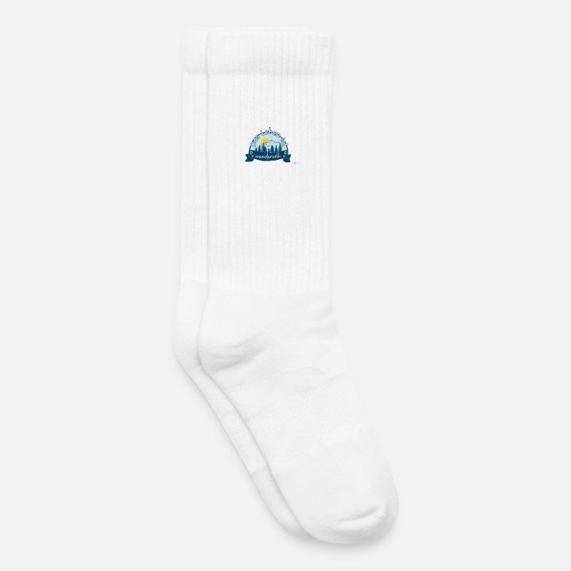 Das Leben ist wandervoll Wanderer & Bergsteiger - Kinder Tennissocken - Weiß