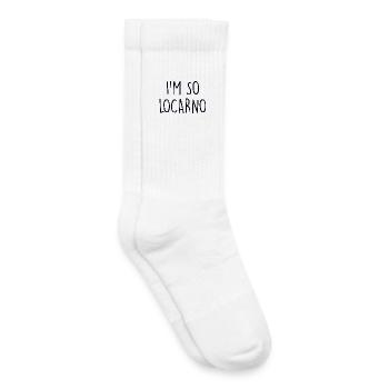 Locarno Switzerland Schweiz - Kids Tennis Socks - white - Right