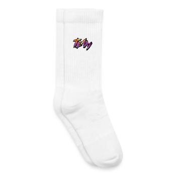 Équipe - Chaussettes de tennis bio enfant - blanc - Droite