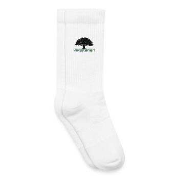 Vegetarian Oak – Nature & Durability Design - Kids Tennis Socks - white - Right
