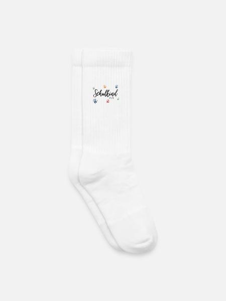 Schulkind 2026 - Kinder Tennissocken - Weiß