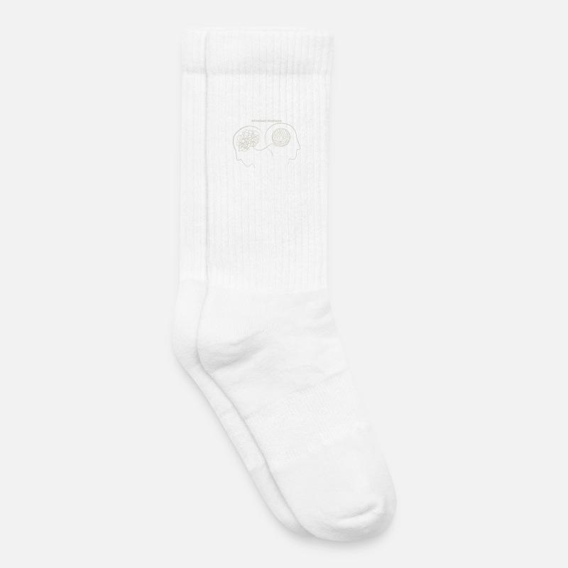 Mindset Matters: Thought Nodes - Kids Tennis Socks - white