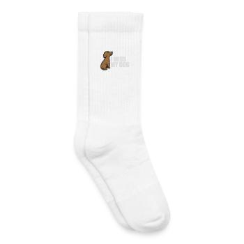 I Miss My Dog Hundeliebhaber Hunde Liebe Witz Logo - Kinder Tennissocken - Weiß - Rechts