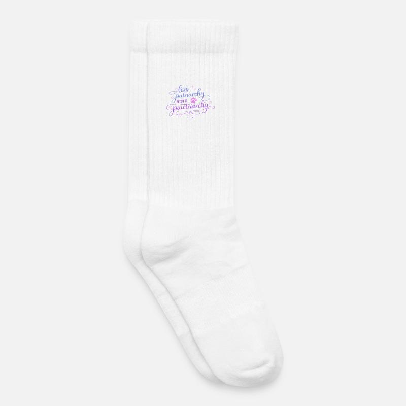 less patriarchy, more pawtriarchy - Kids Tennis Socks - white