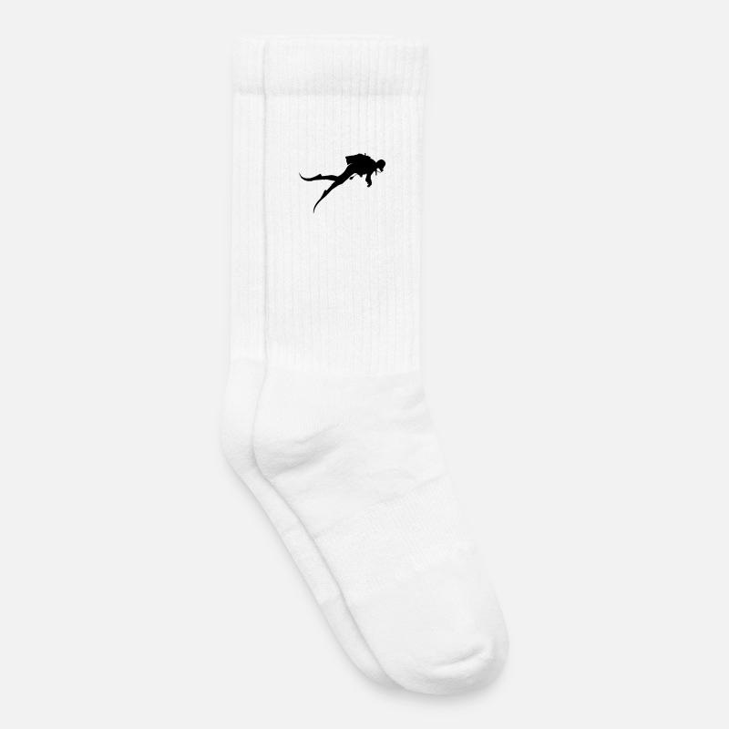 Taucher Diver - Kinder Tennissocken - Weiß