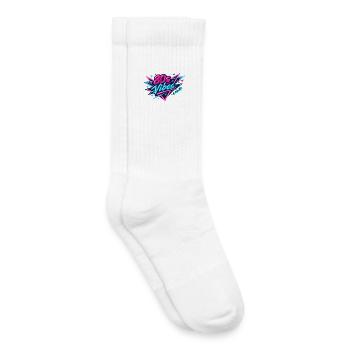 80s Vibes Neon Retro - Kids Tennis Socks - white - Right