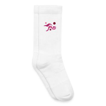 Yoga design_52 - Chaussettes de tennis bio enfant - blanc - Droite