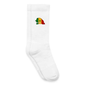 Carte du drapeau du Sénégal - Chaussettes de tennis bio enfant - blanc - Droite