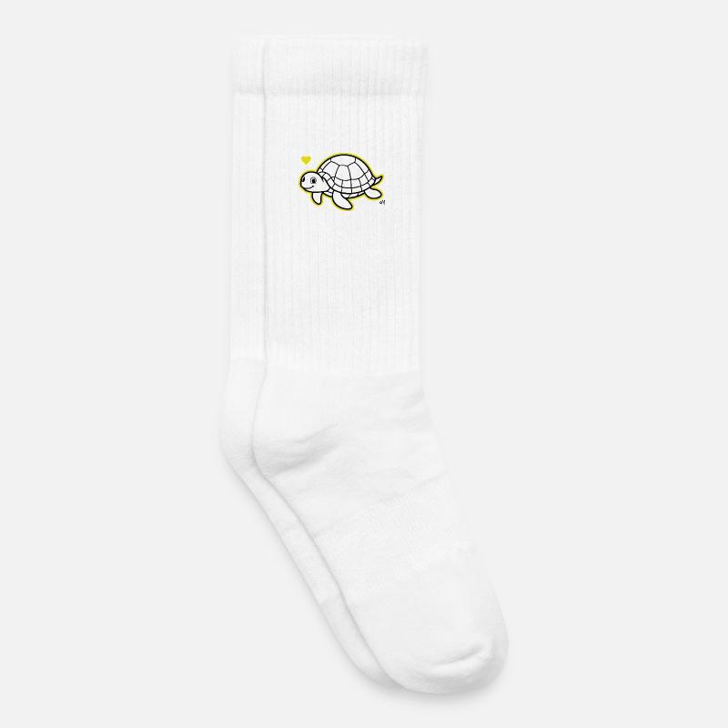Max_the_turtle - Kinder Tennissocken - Weiß