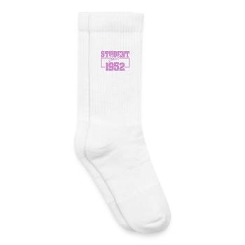 Student Self 1952 Vintage Print - Kids Tennis Socks - white - Right
