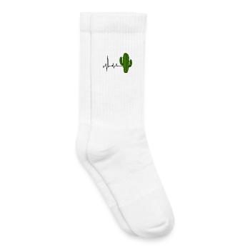 Herzschlag Kaktus Design - Kinder Tennissocken - Weiß - Rechts