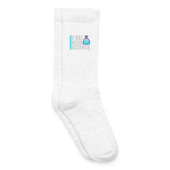Y'all Need Science Funny Science Nerd Saying - Kids Tennis Socks - white - Right