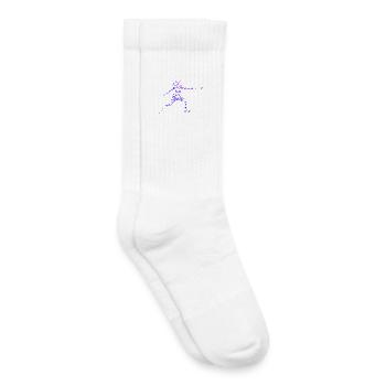 Cadeau des sports de disque pour un athlète de disque - Chaussettes de tennis bio enfant - blanc - Droite