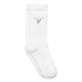Cat Fitness Gym Haltérophilie Musculation - Chaussettes de tennis bio enfant - blanc - Droite
