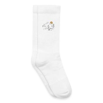 Zelten in den Bergen - Kinder Tennissocken - Weiß - Rechts