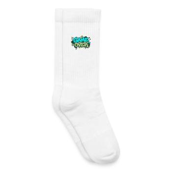 Game Over Graffiti Logo - Kinder Tennissocken - Weiß - Rechts
