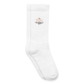 Braut Ringe Blumen JGA Junggesellenabschied - Kinder Tennissocken - Weiß - Rechts