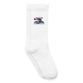 Rettungshubschrauber Logo - Kinder Tennissocken - Weiß - Rechts