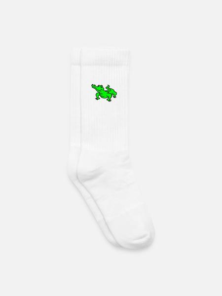 crocodile (a) - Kids Tennis Socks - white