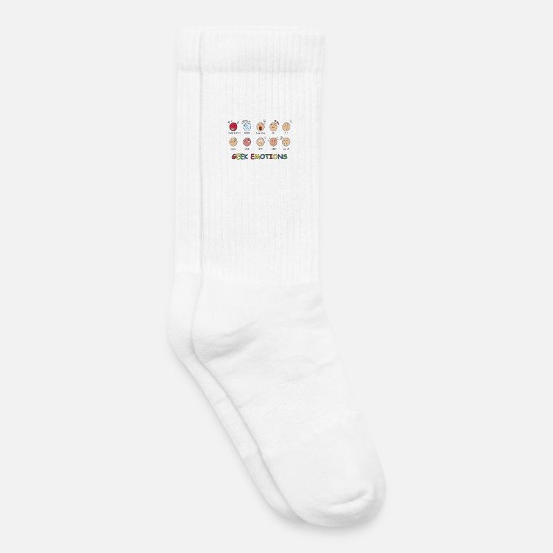 GEEK EMOTIONS - SCHWARZER TEXT - Kinder Tennissocken - Weiß