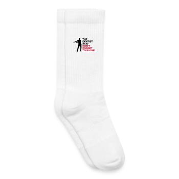 Le dentiste a dit ne pas oublier la danse FLOSS - Chaussettes de tennis bio enfant - blanc - Droite