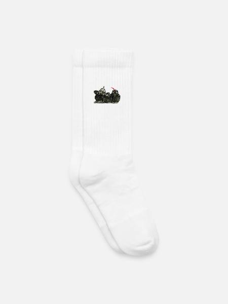 drei junge freche kraehen - Kinder Tennissocken - Weiß