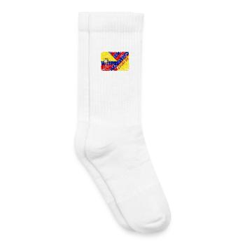 Equateur drapeau design / cadeau Amérique du Sud - Chaussettes de tennis bio enfant - blanc - Droite