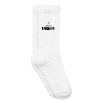 Lieblings Erzieherin Herz Geschenk Kindergarten - Kinder Tennissocken - Weiß - Rechts