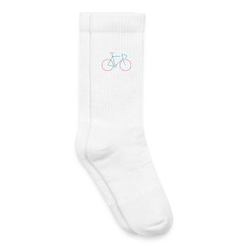 Racing bike red blue - Kids Tennis Socks - white - Right