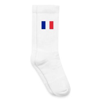 sticker flag of France drapeau de la France - Kids Tennis Socks - white - Right