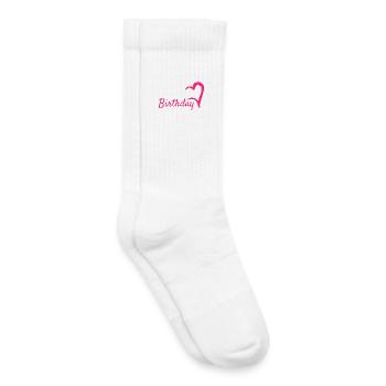 Joyeux anniversaire - Chaussettes de tennis bio enfant - blanc - Droite