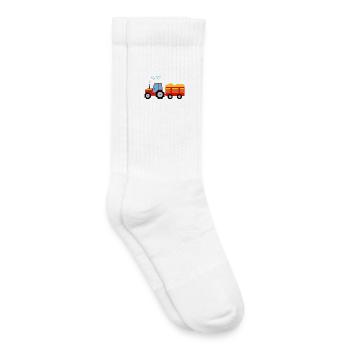 Tracteur - Chaussettes de tennis bio enfant - blanc - Droite