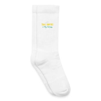 Trail Running is My Therapy - Kids Tennis Socks - white - Right