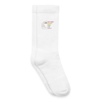 Kaffee Trinken Koffein Kaffeetasse Statement - Kinder Tennissocken - Weiß - Rechts