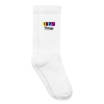 T-shirt 1970 vintage idée cadeau old school humour - Chaussettes de tennis bio enfant - blanc - Droite