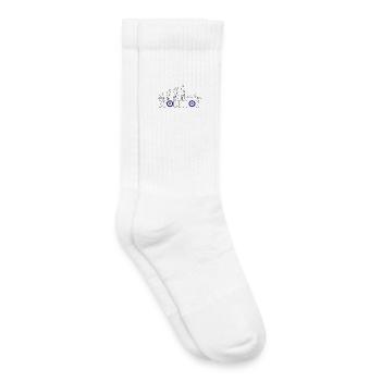 EVOLUTION CURLING Eisstockschießen Geschenk Winter - Kinder Tennissocken - Weiß - Rechts