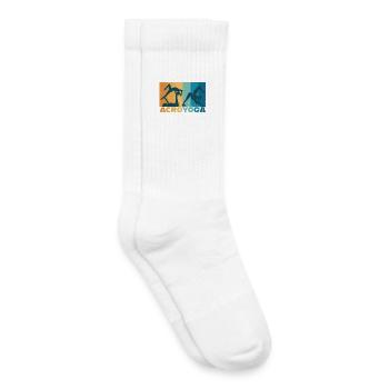 Yoga Acroyoga Partneryoga Vintage Design - Kinder Tennissocken - Weiß - Rechts