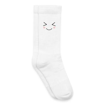 Kawaii Gesicht lustig - Kinder Tennissocken - Weiß - Rechts