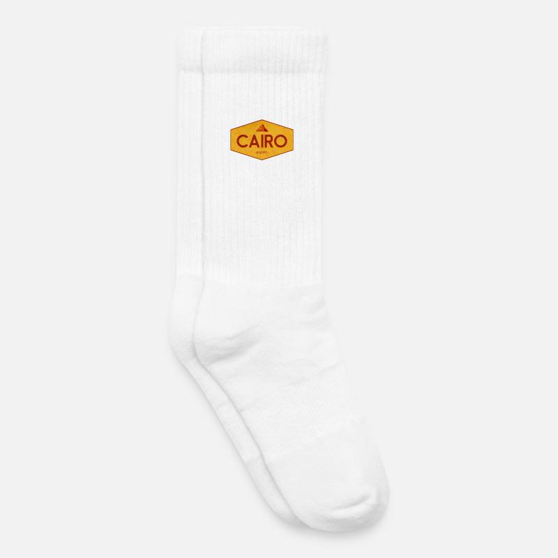 Cairo Egypt Pyramid Emblem - Kinder Tennissocken - Weiß