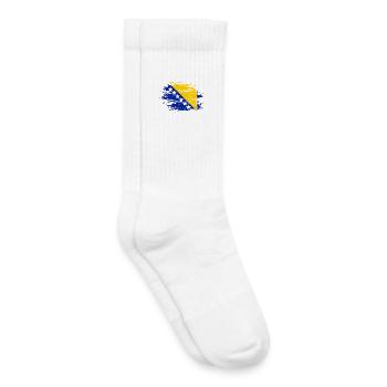 Drapeau bosnien utilisé - Chaussettes de tennis bio enfant - blanc - Droite