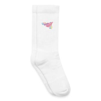 Sicile t-shirt carte nuage de mots trinacria - Chaussettes de tennis bio enfant - blanc - Droite