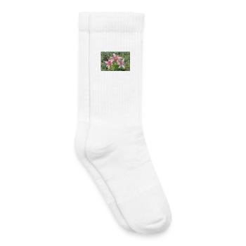 Rosa Lilienblüte - Kinder Tennissocken - Weiß - Rechts