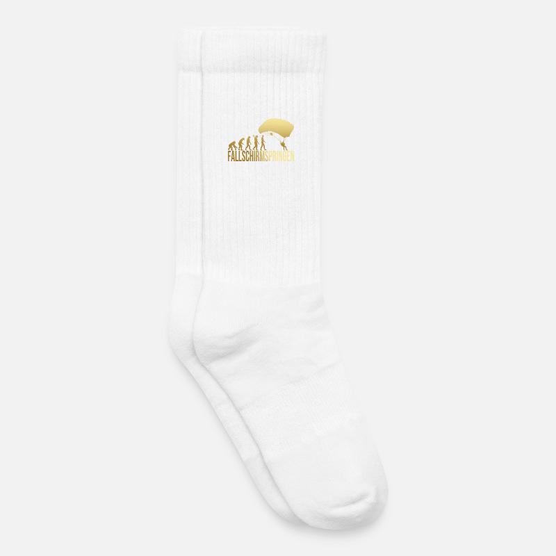 Evolution Fallschirmspringen - Kinder Tennissocken - Weiß