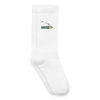 Carte à l’aquarelle d’Hawaï - Chaussettes de tennis bio enfant - blanc - Droite
